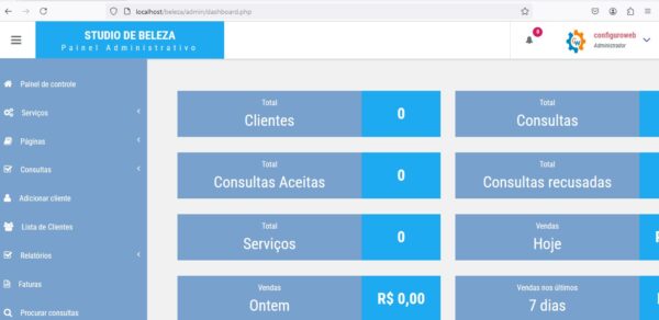 Sistema de gerenciamento de salão de beleza em PHP 8.0 - Imagem 3