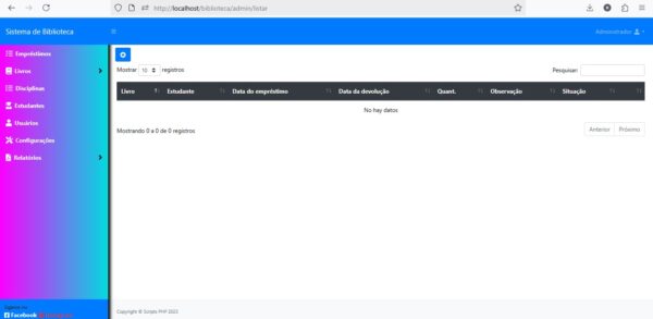 Sistema de empréstimos de livros em bibliotecas em PHP 8,1 - Imagem 2