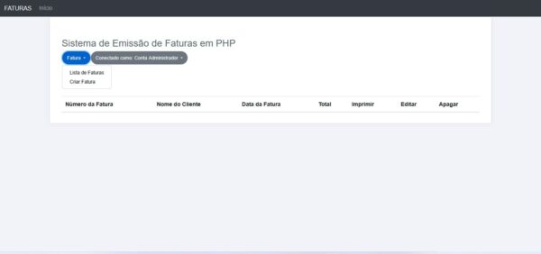 Sistema para emissão de fatura de vendas simples em PHP - Imagem 3