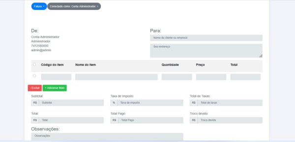 Sistema para emissão de fatura de vendas simples em PHP - Imagem 4