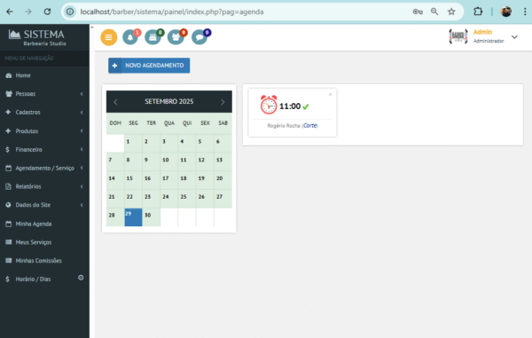 Sistema para barbearias em PHP 7.4 e MySql - Imagem 4