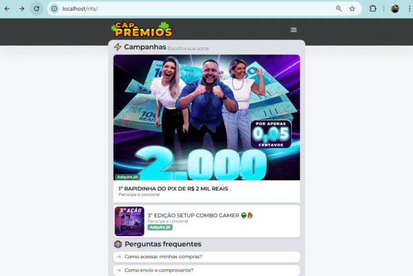 Sistema de Rifas em PHP 8.2