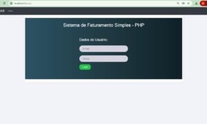 Sistema de emissão de faturas simples – PHP 8.2 e MysQl