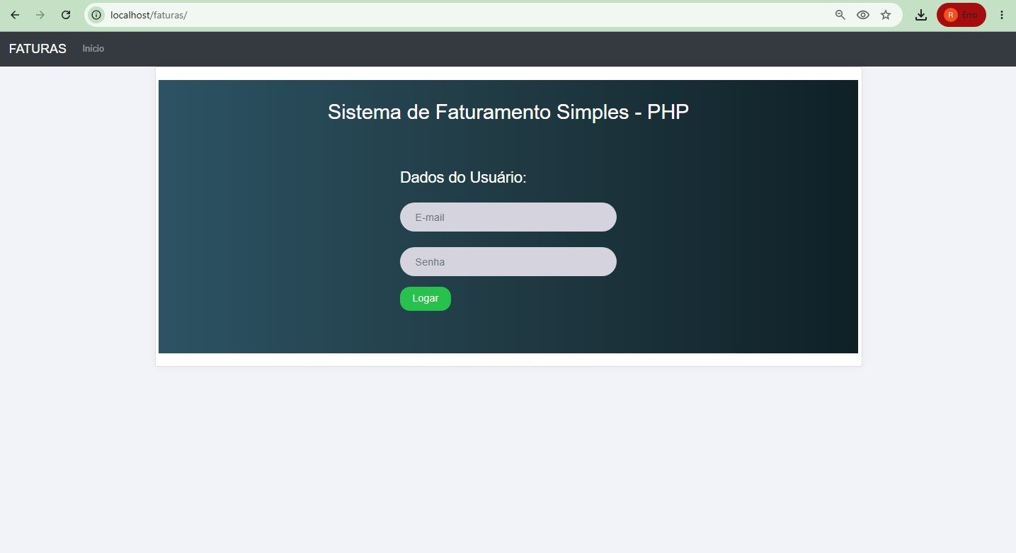 Sistema de emissão de faturas simples – PHP 8.2 e MysQl