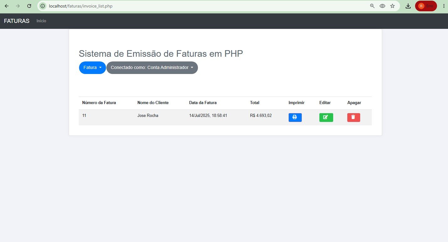 Sistema de emissão de faturas simples – PHP 8.2 e MysQl - Imagem 2