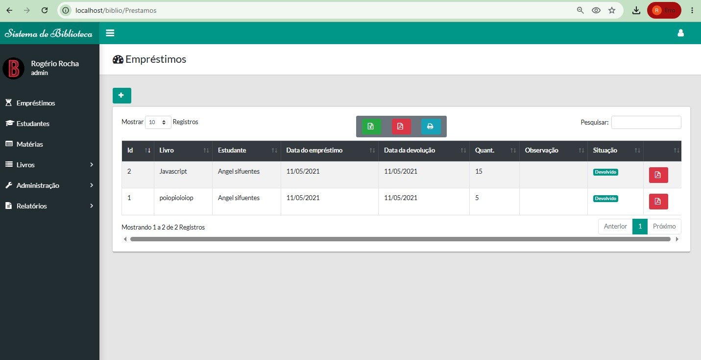 Sistema de gerenciamento de bibliotecas Biblo template verde – PHP 8.2 - Imagem 3