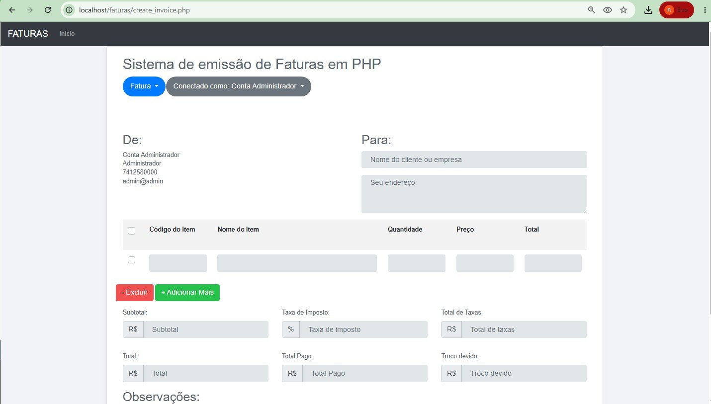 Sistema de emissão de faturas simples – PHP 8.2 e MysQl - Imagem 3
