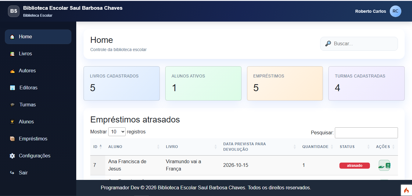 Sistema de gestão de Bibliotecas - praticamente grátis